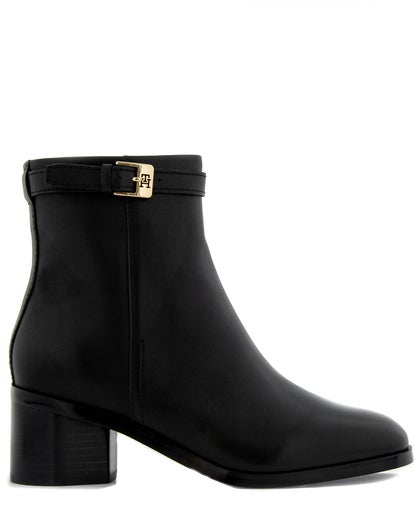 Tommy Hilfiger TH Buckle Riding Mid Heel Boot