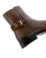 Tommy Hilfiger Buckle Leather Ankle Boot