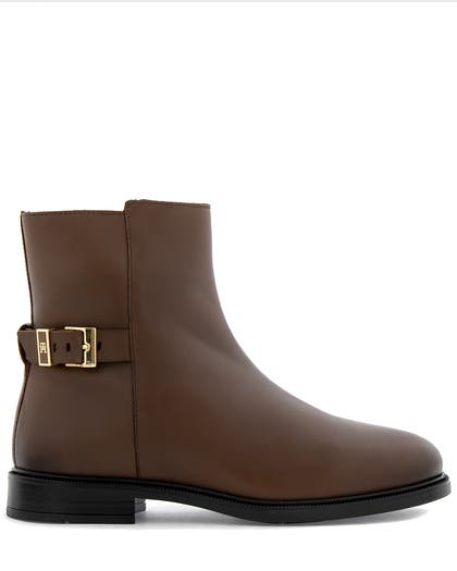 Tommy Hilfiger Buckle Leather Ankle Boot