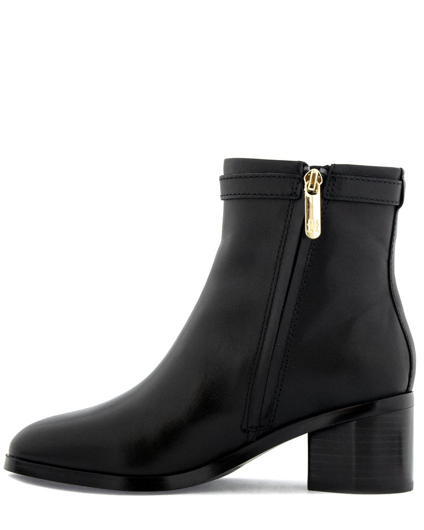 Tommy Hilfiger TH Buckle Riding Mid Heel Boot