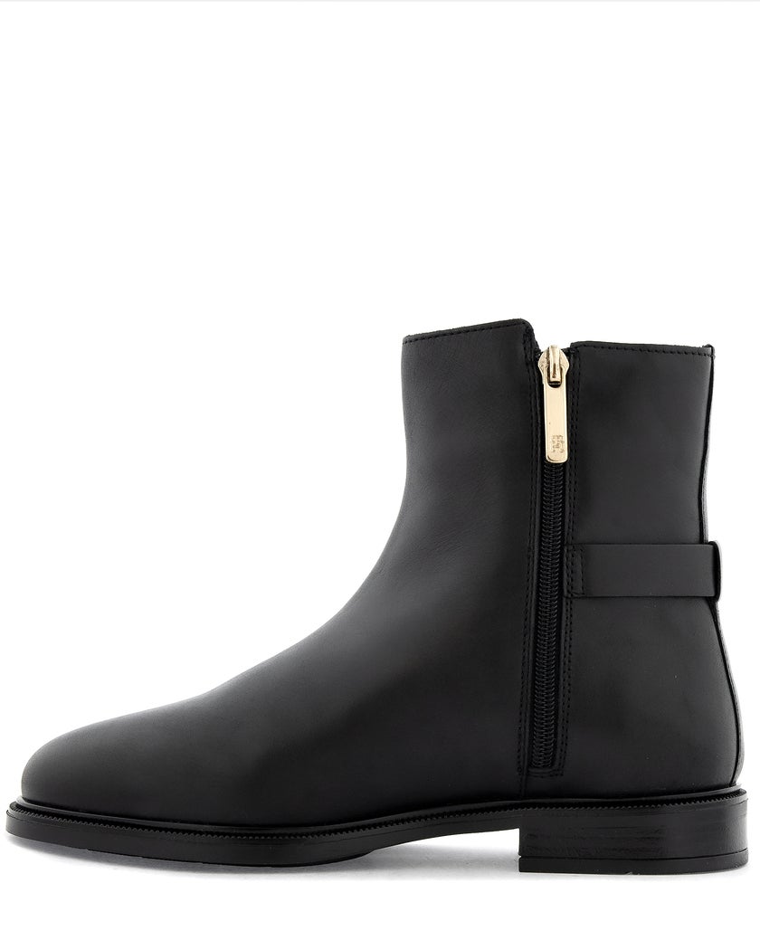 Tommy Hilfiger Buckle Leather Ankle Boot