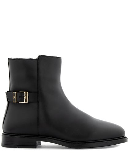 Tommy Hilfiger Buckle Leather Ankle Boot