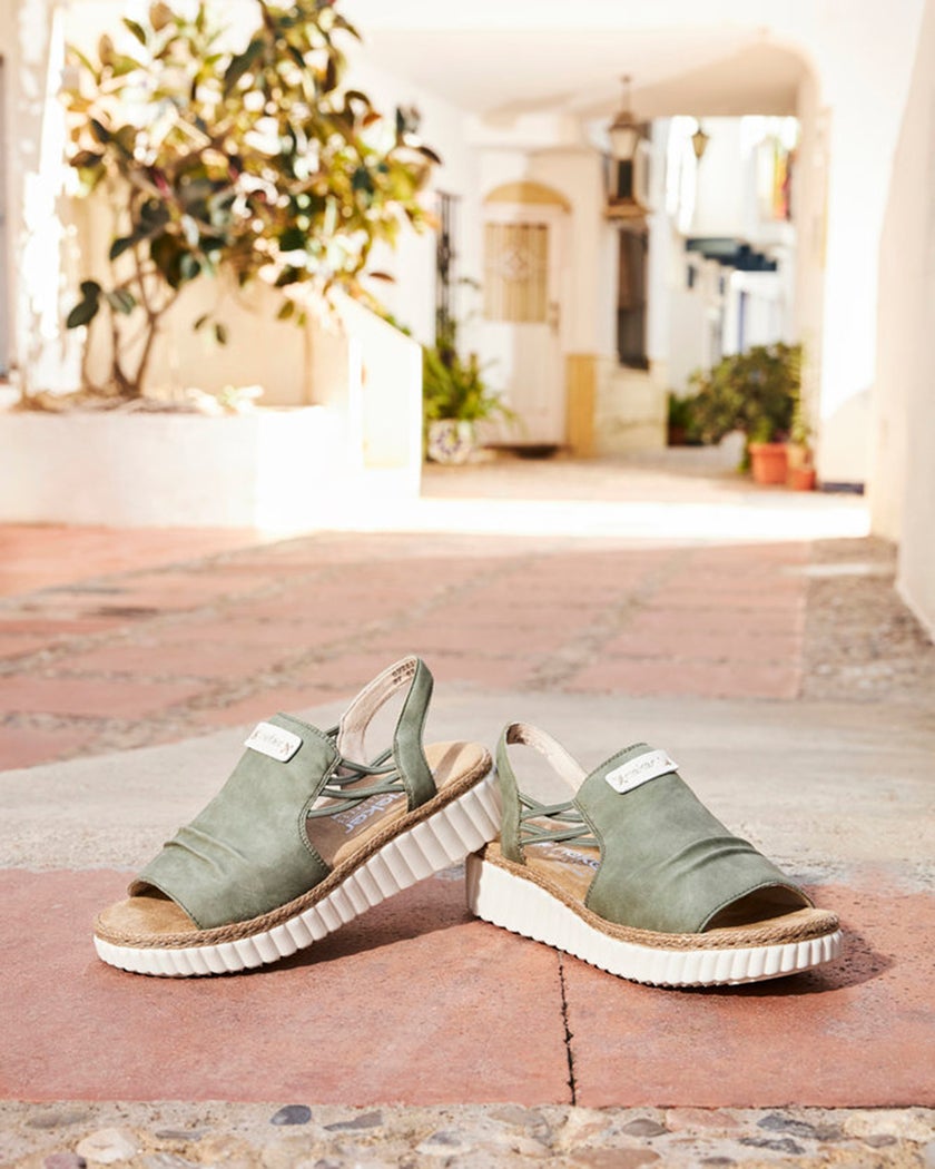Rieker Grön Sandal